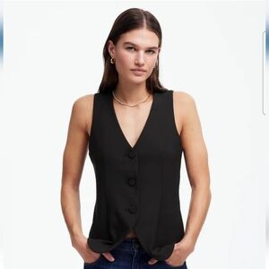 Madewell NWT V Neck Vest In Wool Blend